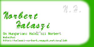 norbert halaszi business card